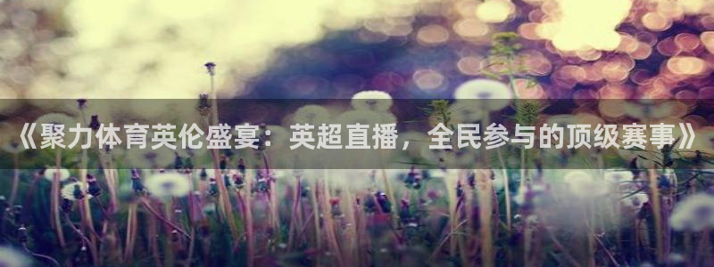 《聚力体育英伦盛宴：英超直播，全民参与的顶级赛事》